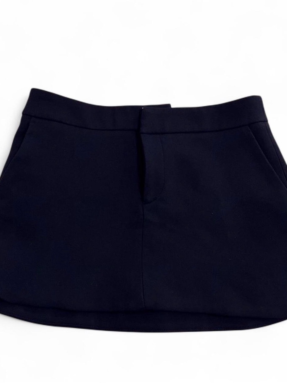 Zara Navy Blue Mini Skirt with Subtle Seam